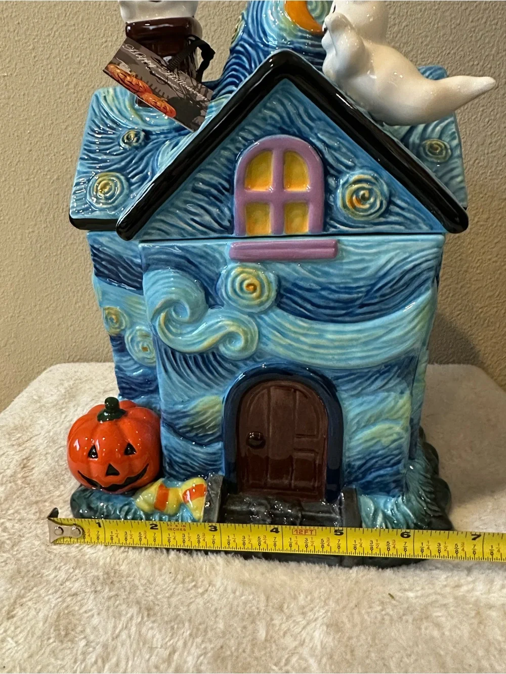 CornerRuby Van Gogh Starry Night Halloween Cookie Jar Canister NWT